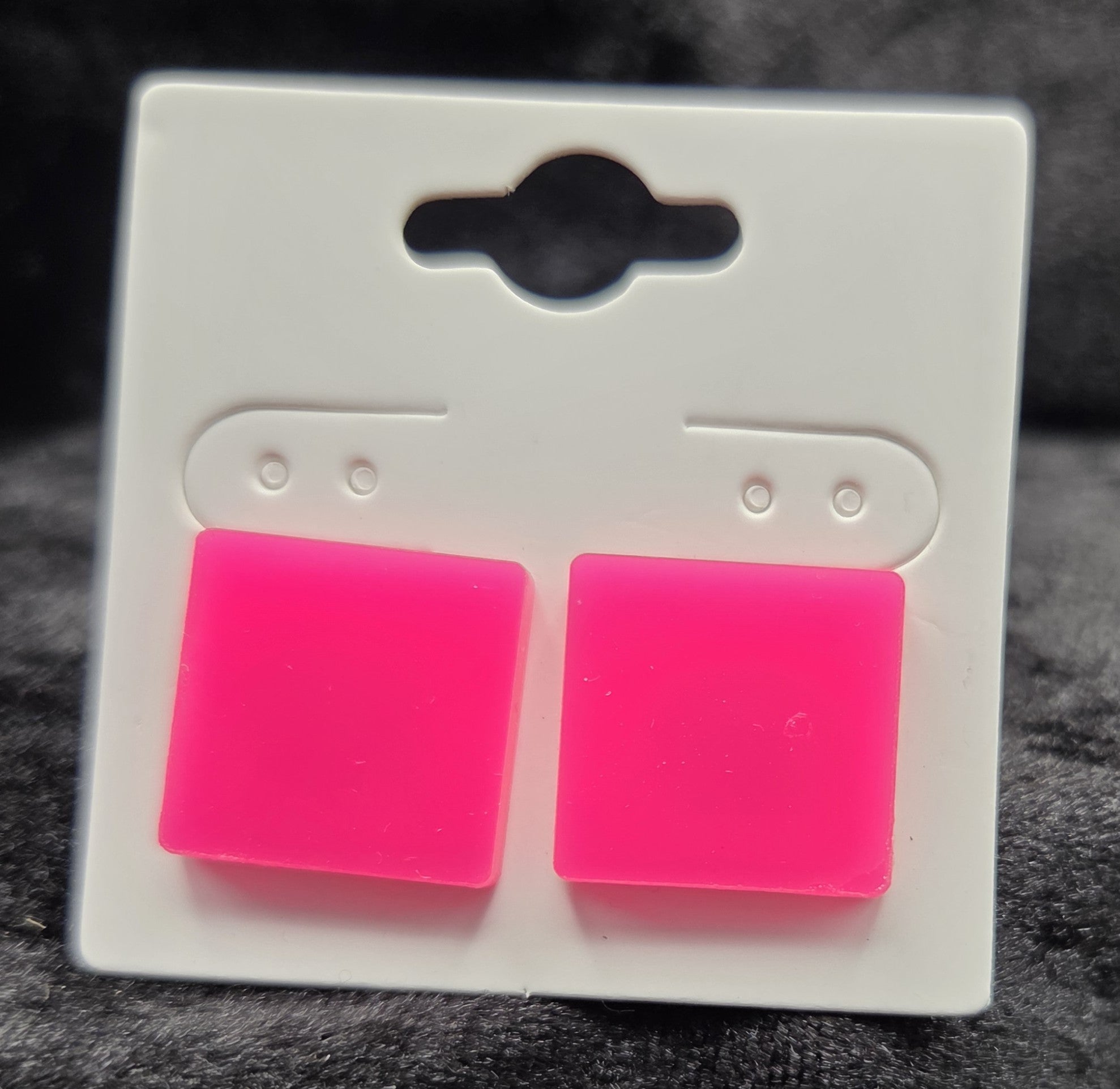 Ear Acrylic 43mm Pink Square Post