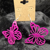 Ear Acrylic Fuchsia Butterfly