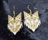 Ear Basswood Engraved Wolf