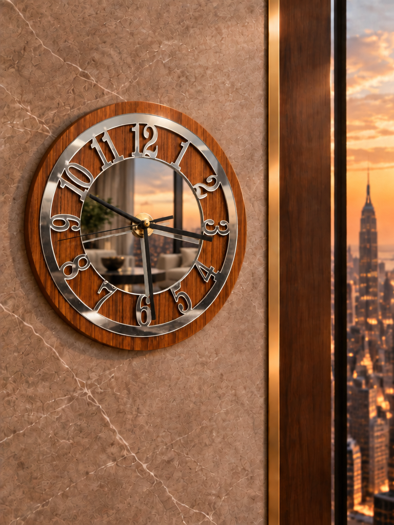 Cherry Mirror Clock