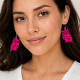 Ear Acrylic Hot Pink Owl