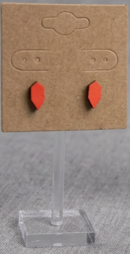 Ear Mini Orange Wood Shield Gem