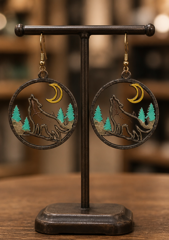 Ear Howlin Wolf Painted Wood
