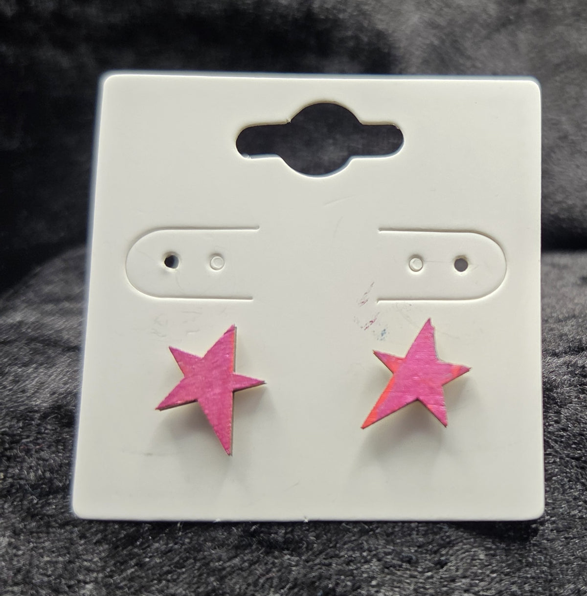 Ear Mini Pink Wood Star Post